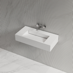 &W 31.5-Inch Wall-Mount Artificial Stone Wash Basin TW-G273