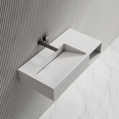 T&W 31.5-Inch Wall-Mount Artificial Stone Wash Basin TW-G281
