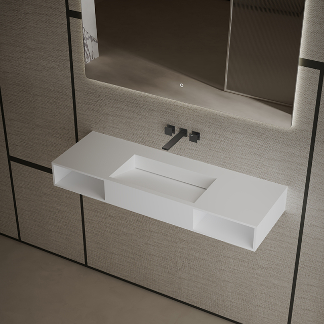 T&W 47.5-Inch Wall-Mount Solid Surface Wash Basin – TW-G285