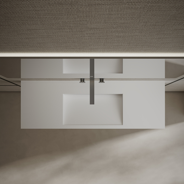 T&W 47.5-Inch Wall-Mount Solid Surface Wash Basin – TW-G285