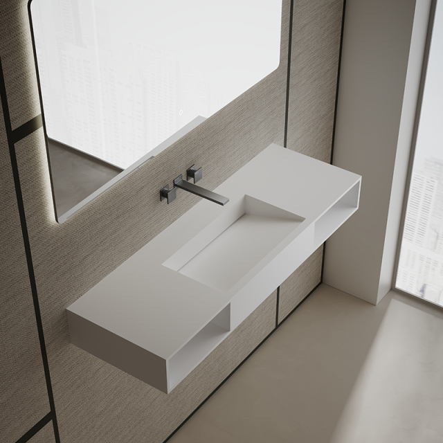 T&W 47.5-Inch Wall-Mount Solid Surface Wash Basin – TW-G285
