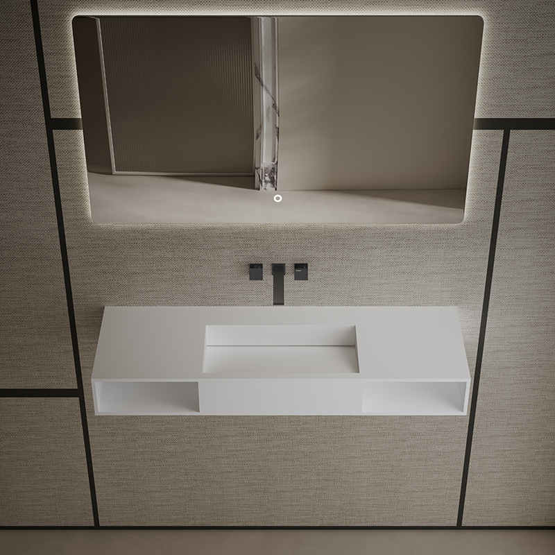 T&W 47.5-Inch Wall-Mount Solid Surface Wash Basin – TW-G285