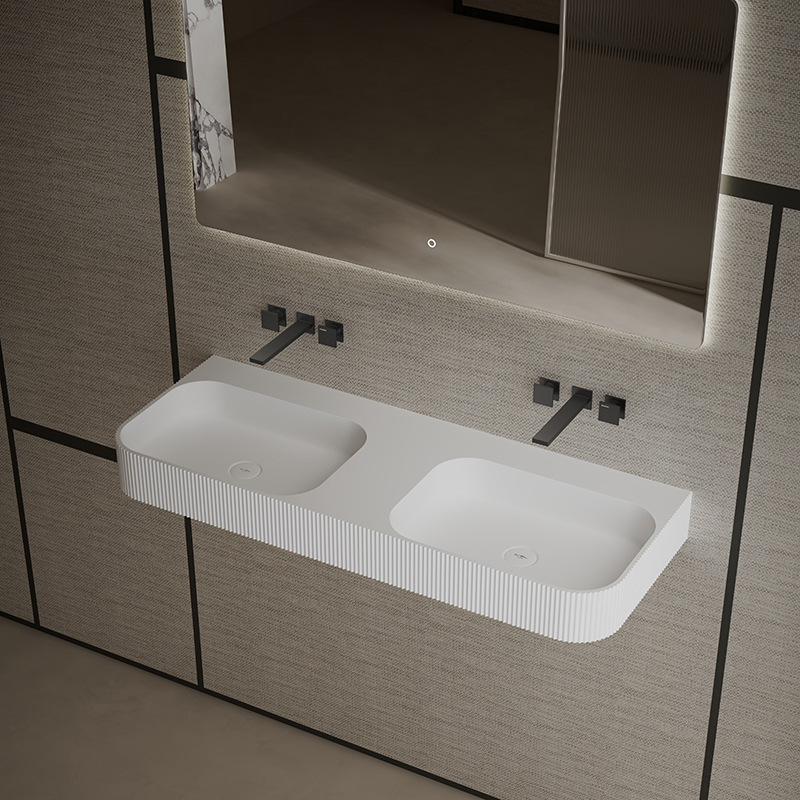 T&W 47.5-Inch Wall-Mount Solid Surface Wash Basin – TW-G286