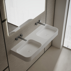 T&W 47.5-Inch Wall-Mount Solid Surface Wash Basin – TW-G286