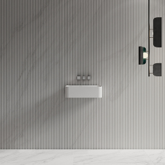 Wholesale Fashion Wall-Mount Hung Solid Surface Wash Basin Single Bathroom Sink TW-G821