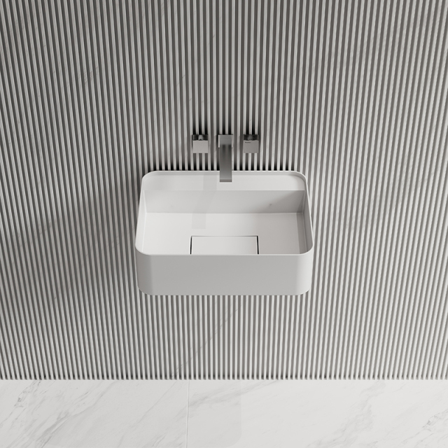 Wholesale Fashion Wall-Mount Hung Solid Surface Wash Basin Single Bathroom Sink TW-G821