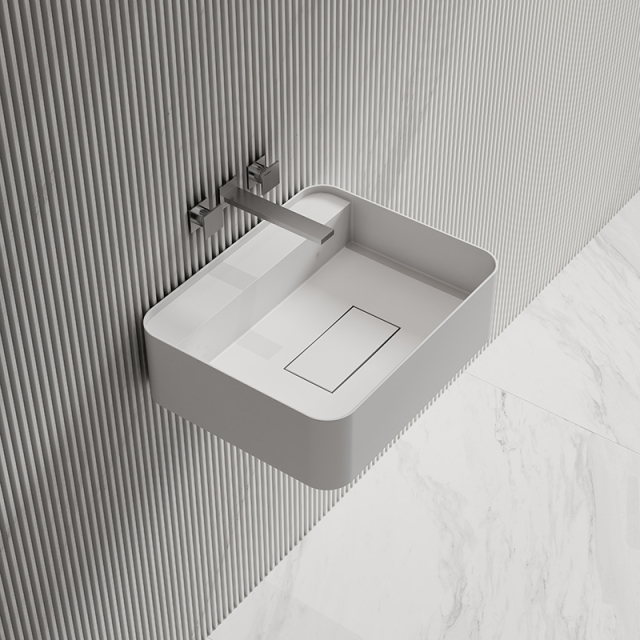 Wholesale Fashion Wall-Mount Hung Solid Surface Wash Basin Single Bathroom Sink TW-G821