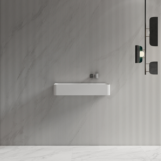 Popular Wholesale Designer Wall-Mount Hung Artificial Stone Wash Basin Single Bathroom Sink TW-G822