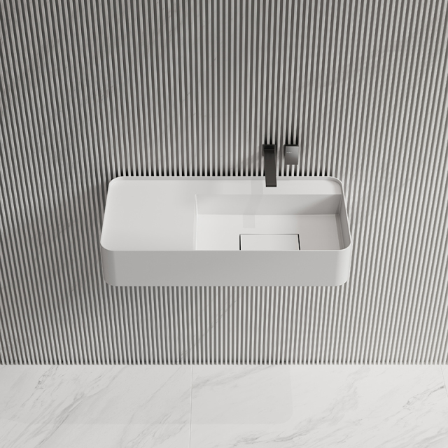 Popular Wholesale Designer Wall-Mount Hung Artificial Stone Wash Basin Single Bathroom Sink TW-G822