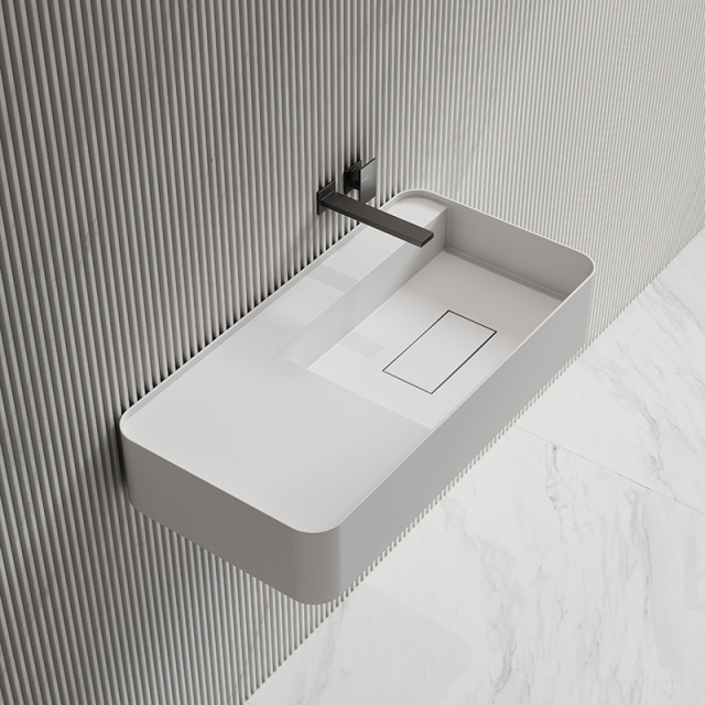 Popular Wholesale Designer Wall-Mount Hung Artificial Stone Wash Basin Single Bathroom Sink TW-G822