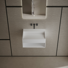 Factory Wholesale Wall Mounted Solid Surface Wash Basin XA-G71