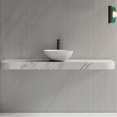 Wholesale Fashion Square Above Counter Top Solid Surface Wash Basin TW-A106