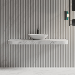Hot Style Wholesale Oval Counter Top Vessel Artificial Stone Wash Basin TW-A107
