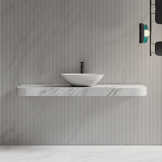 Hot Style Wholesale Oval Counter Top Vessel Artificial Stone Wash Basin TW-A107