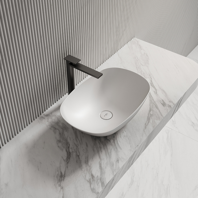 Hot Style Wholesale Oval Counter Top Vessel Artificial Stone Wash Basin TW-A107
