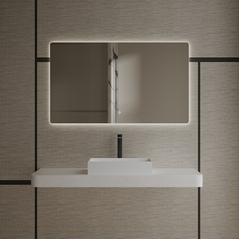 Quality Wholesale Unique Design Rectangle Above Counter Top Solid Surface Wash Hand Basin TW-A112