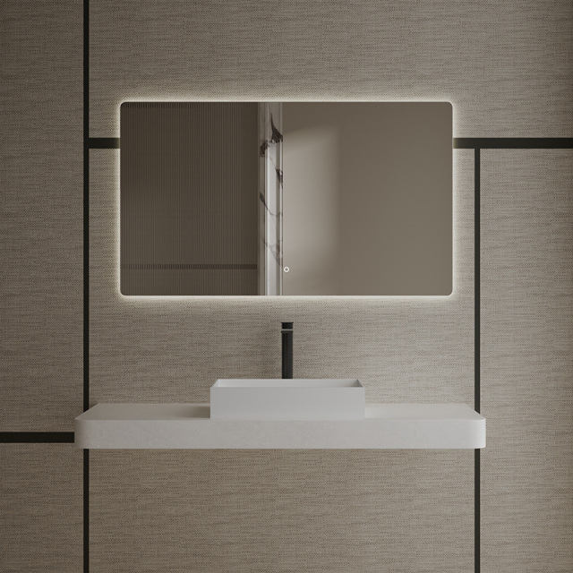 Quality Wholesale Unique Design Rectangle Above Counter Top Solid Surface Wash Hand Basin TW-A112
