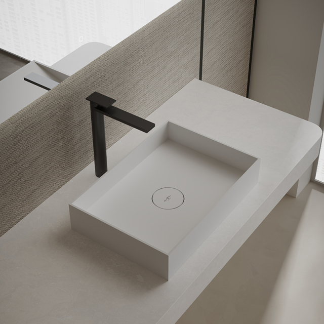 Quality Wholesale Unique Design Rectangle Above Counter Top Solid Surface Wash Hand Basin TW-A112