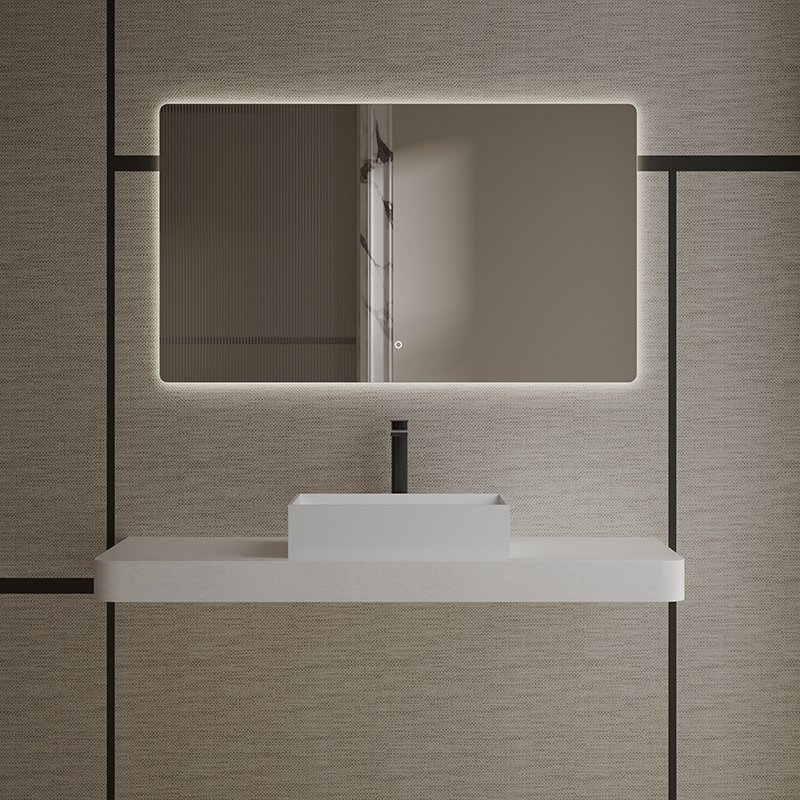 Factory Supply Quality Assurance Rectangle Above Counter Top Solid Surface Wash Hand Basin TW-A113