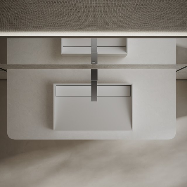 Popular Wholesale Designer Rectangle Above Counter Top Solid Surface Wash Hand Basin TW-A160