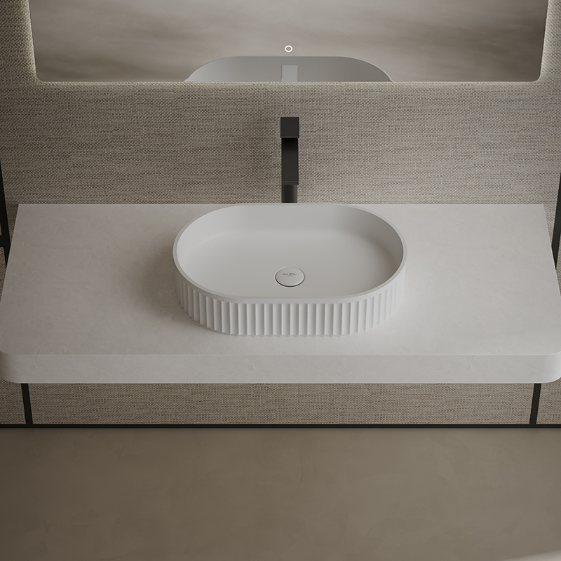 Hot Style Wholesale Artificial Stone Above Counter Top Wash Basin TW-A8121