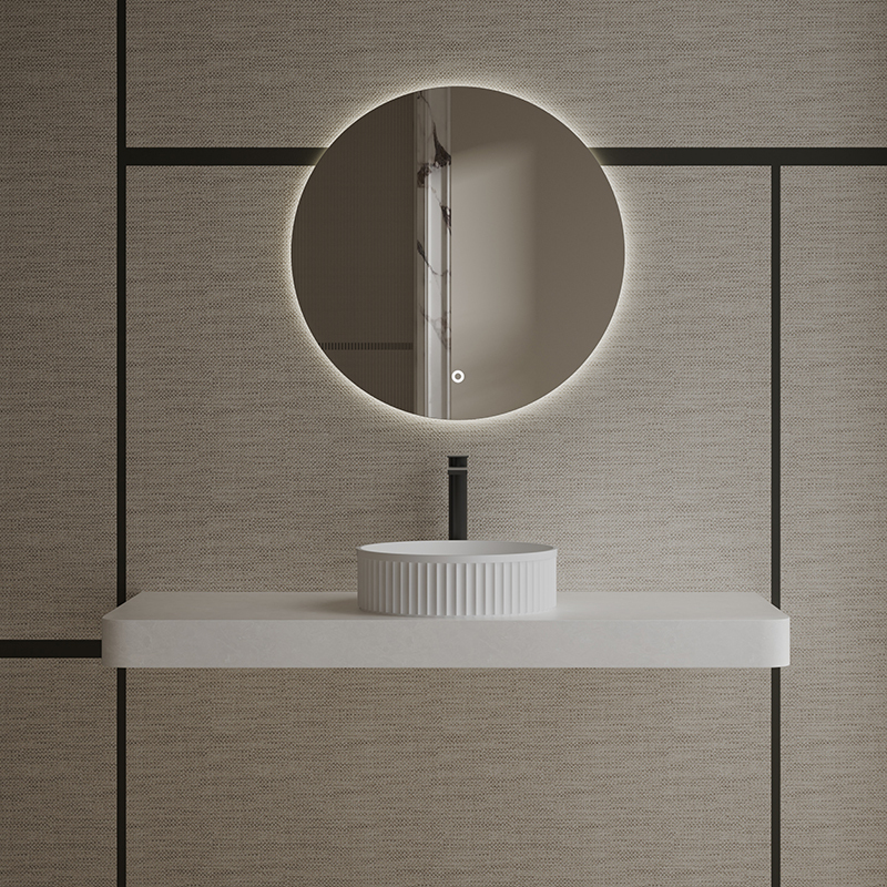 Factory Supply Quality Assurance Artificial Stone Round Above Counter Top Wash Basin TW-A8129
