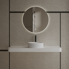 Factory Supply Quality Assurance Artificial Stone Round Above Counter Top Wash Basin TW-A8129