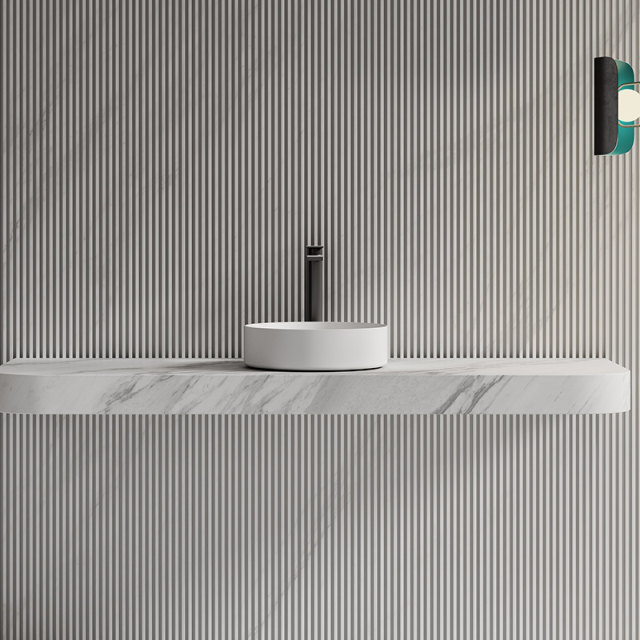 China Wholesale Factory Round Above Counter Top Artificial Stone Wash Basin XA-A10