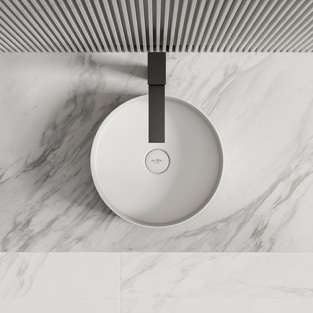 China Wholesale Factory Round Above Counter Top Artificial Stone Wash Basin XA-A10