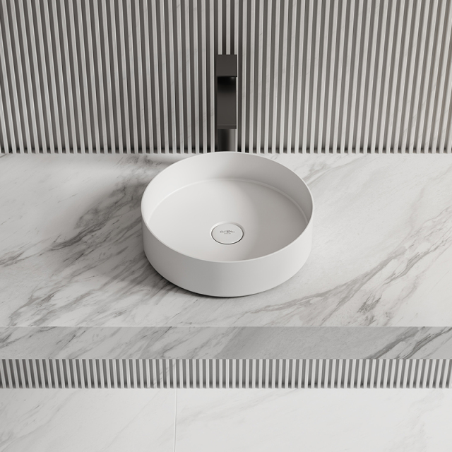 China Wholesale Factory Round Above Counter Top Artificial Stone Wash Basin XA-A10