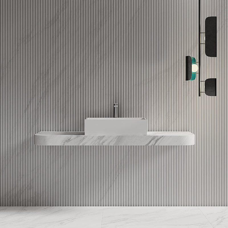 Exporter Rectangle Above Counter Top Resin Stone Wash Basin XA-A32A