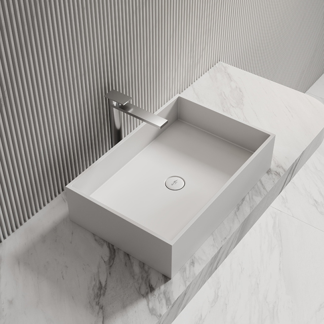 Exporter Rectangle Above Counter Top Resin Stone Wash Basin XA-A32A