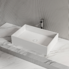 Exporter Rectangle Above Counter Top Resin Stone Wash Basin XA-A32A