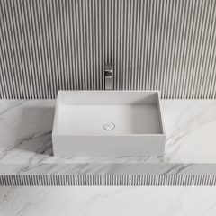Exporter Rectangle Above Counter Top Resin Stone Wash Basin XA-A32A