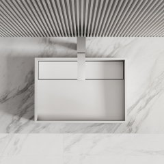 Supplier Rectangle Above Counter Top Resin Stone Wash Basin XA-A32B