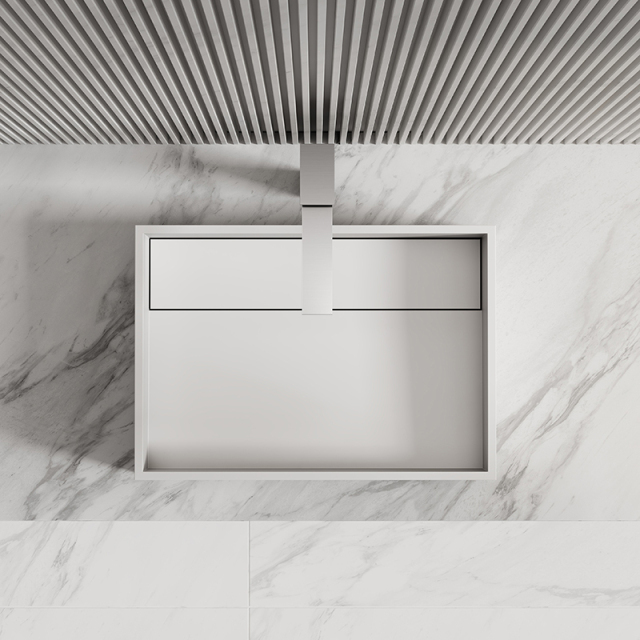 Supplier Rectangle Above Counter Top Resin Stone Wash Basin XA-A32B
