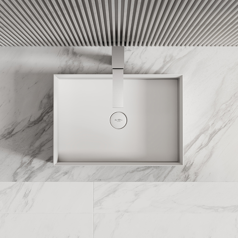 Manufacturer Rectangle Above Counter Top Resin Stone Wash Basin XA-A32C