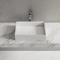 Manufacturer Rectangle Above Counter Top Resin Stone Wash Basin XA-A32C