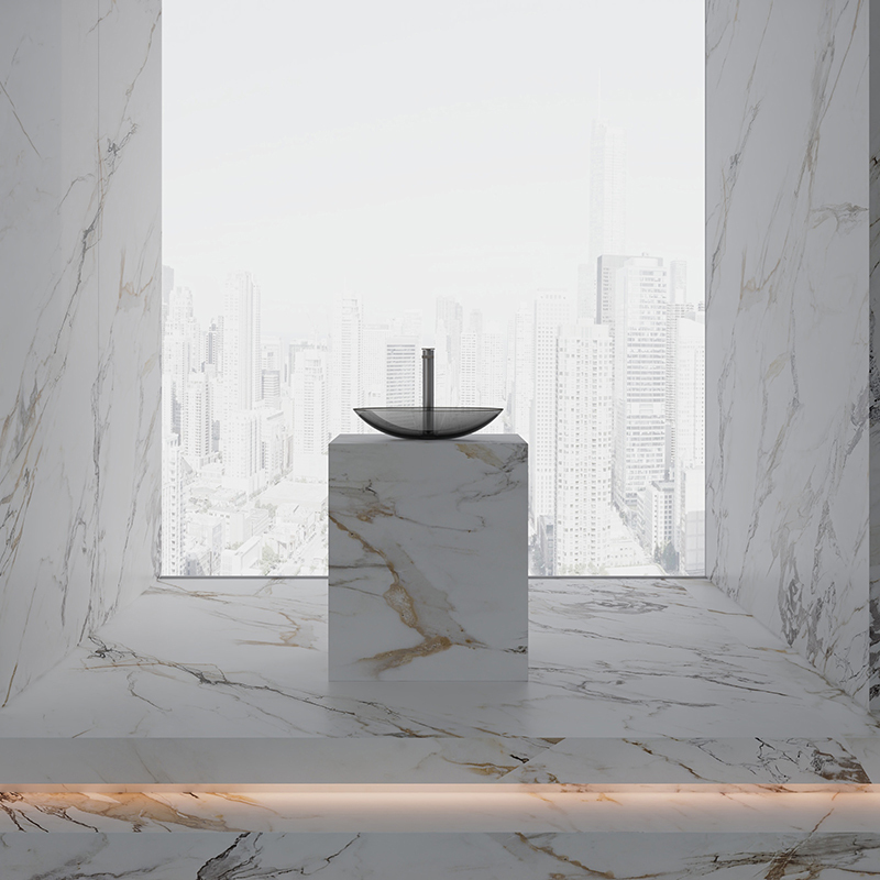 Popular Wholesale Designer Oval Above Counter Top Transparent Wash Hand Basin TW-A73T