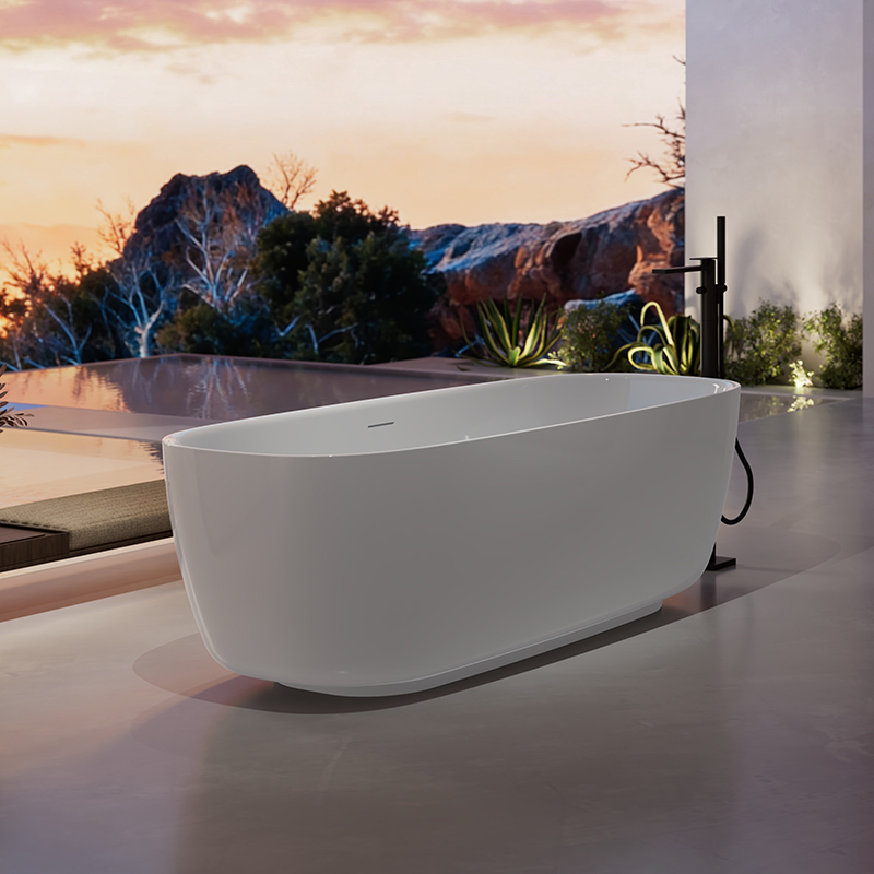 Manufacturer High Quality Oval Freestanding American Acrylic Bathtub TW-7712