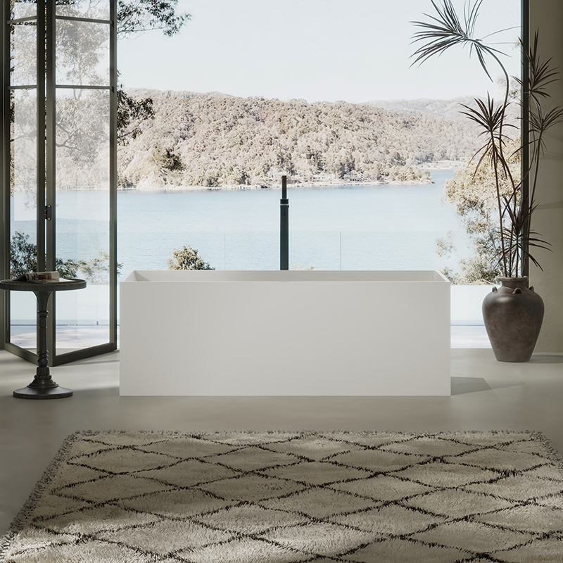 Factory Supply Quality Assurance Rectangle Freestanding Artificial Stone Bathtub XA-8872