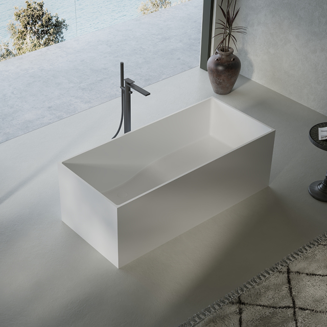Factory Supply Quality Assurance Rectangle Freestanding Artificial Stone Bathtub XA-8872