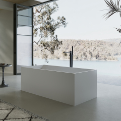 Factory Supply Quality Assurance Rectangle Freestanding Artificial Stone Bathtub XA-8872