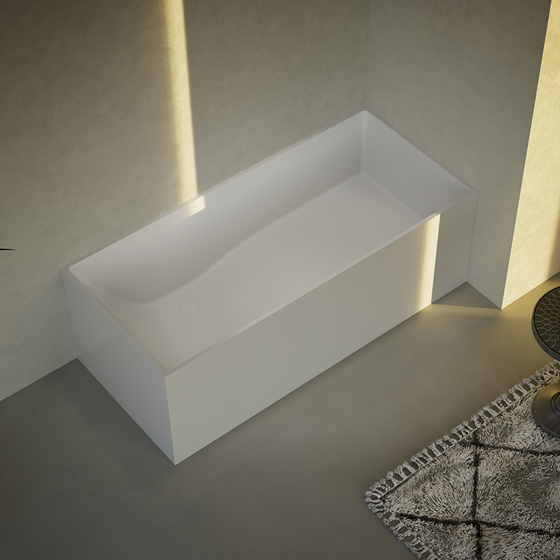 Factory Supply Quality Assurance Rectangle Freestanding Artificial Stone Bathtub XA-8872