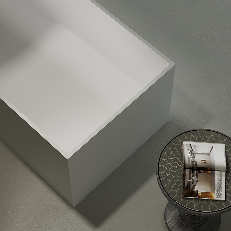 Factory Supply Quality Assurance Rectangle Freestanding Artificial Stone Bathtub XA-8872