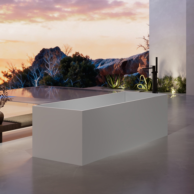 Factory Supply Quality Assurance Rectangle Freestanding Artificial Stone Bathtub XA-8872