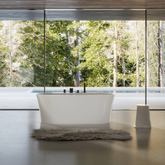 Quality Wholesale Unique Design Back To Wall Freestanding Acrylic Bathtub TW-7620