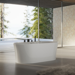 Quality Wholesale Unique Design Back To Wall Freestanding Acrylic Bathtub TW-7620