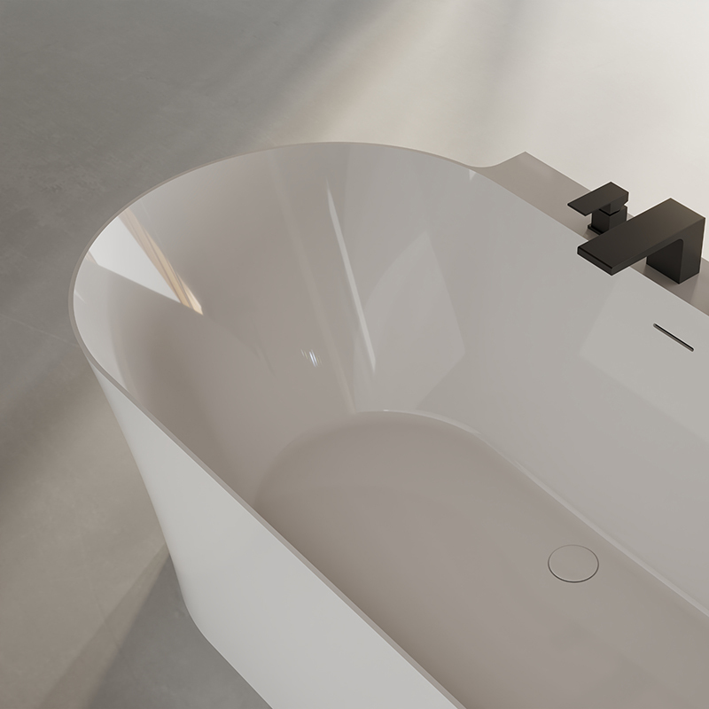 Quality Wholesale Unique Design Back To Wall Freestanding Acrylic Bathtub TW-7620
