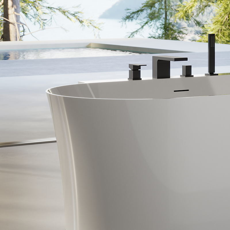 Quality Wholesale Unique Design Back To Wall Freestanding Acrylic Bathtub TW-7620